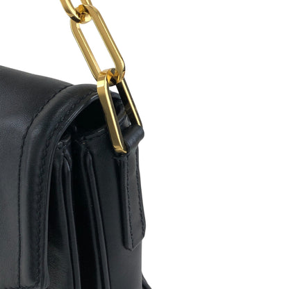 miumiu Turn Lock Chain Shoulder bag Black Vintage prsynv