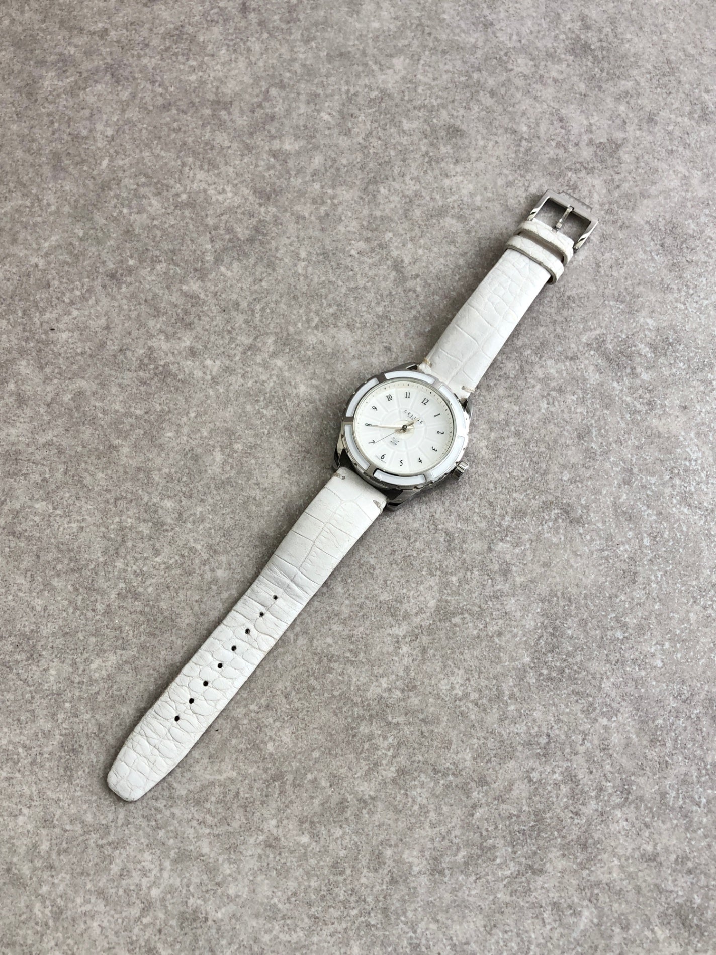CELINE Quartz Watch White Vintage x4tfzi