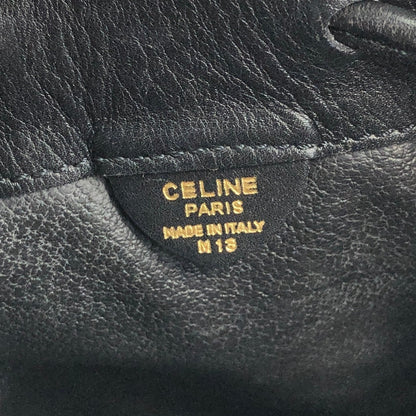 CELINE Gancini Drawstring Shoulder bag Black Vintage 4852gj