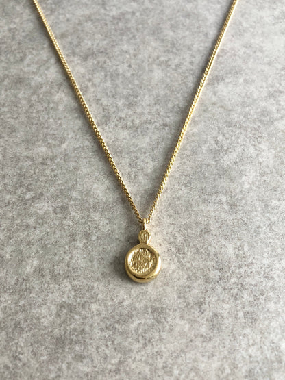 Christian Dior CD Logo Necklace Gold×Black Vintage apcsbb