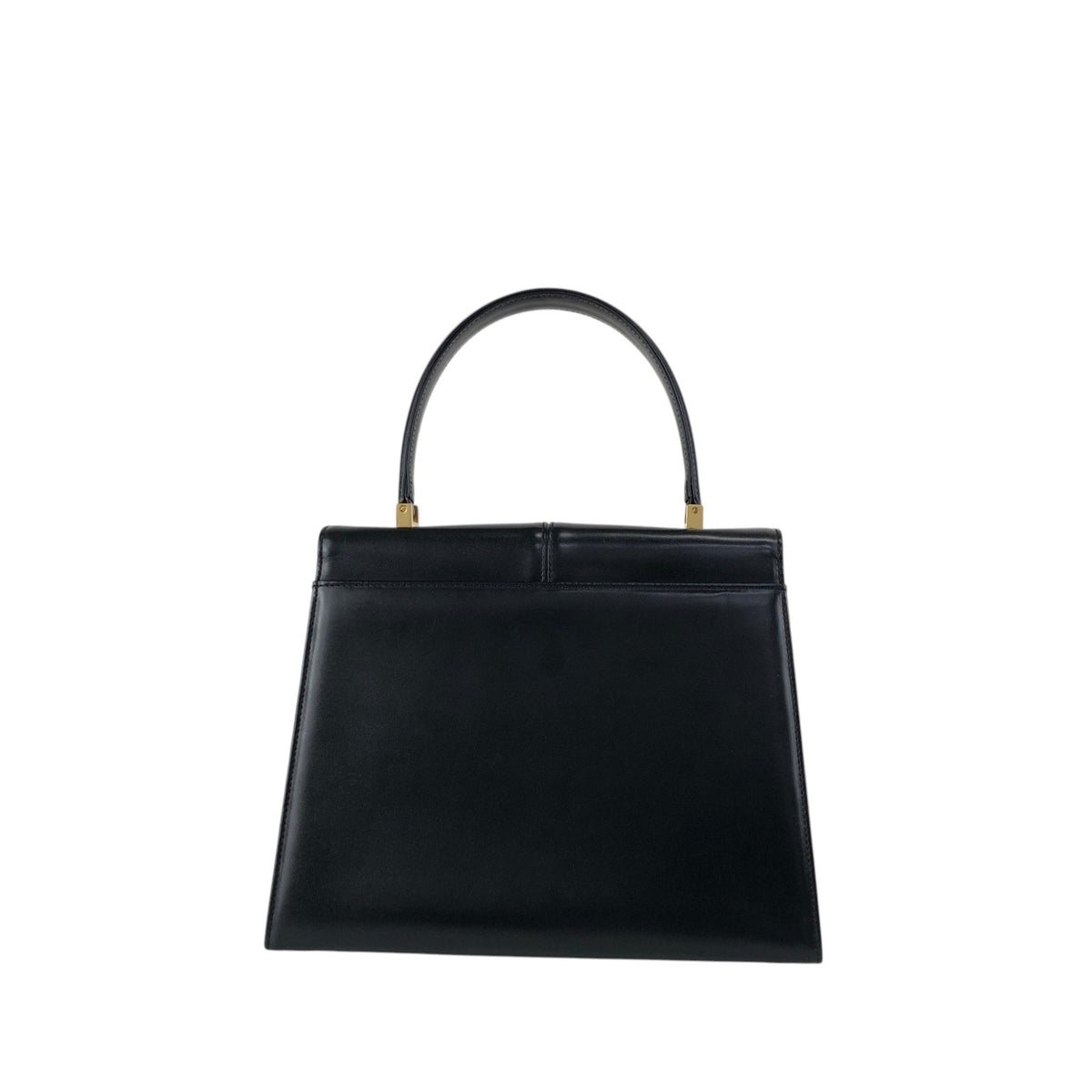 Yves Saint Laurent YSL Logo Top Handle Handbag Black Vintage m6kuvb