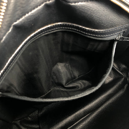 CELINE Macadam Circle Charm Leather Two-way Handbag Shoulder bag Boston bag Black Vintage 4ftutu