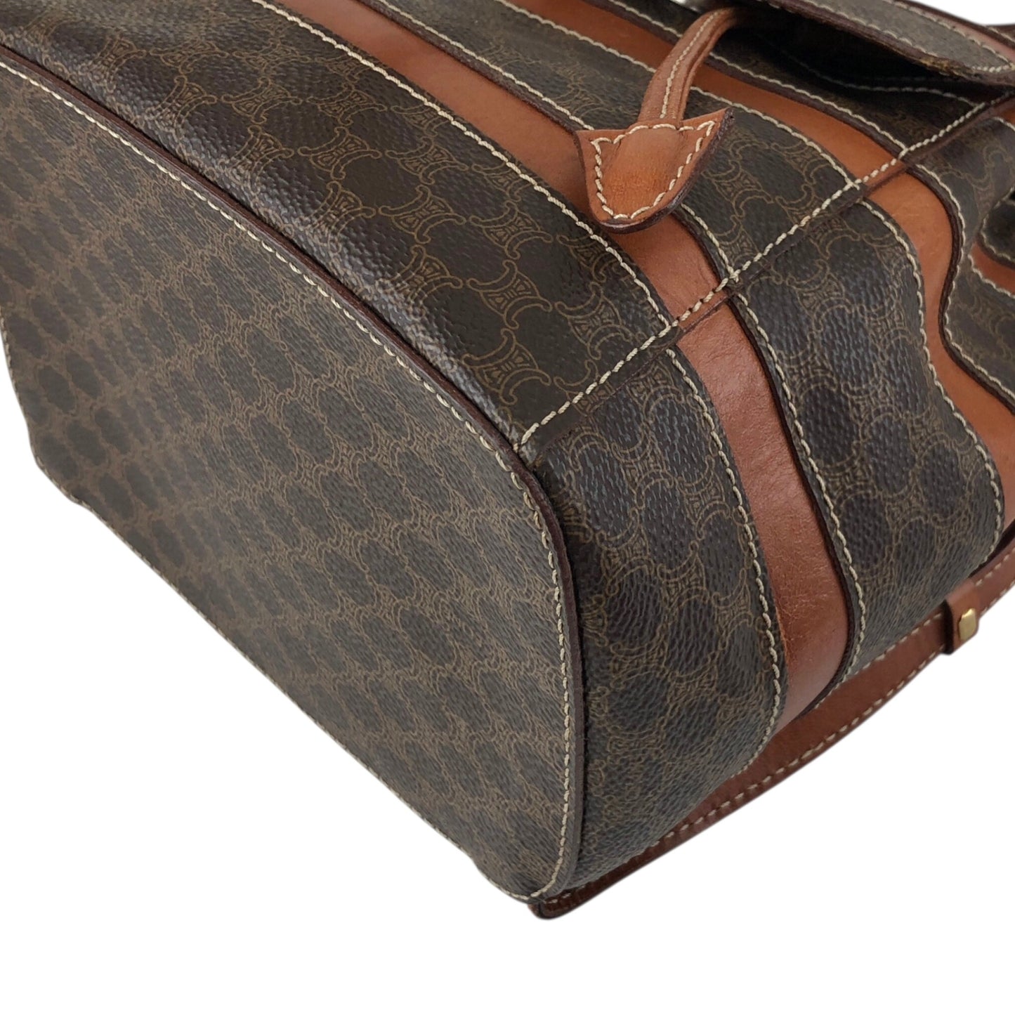 CELINE Macadam Logo Backpack Brown Vintage 32j7rc