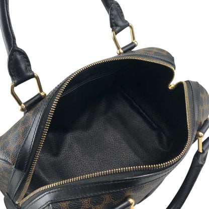 CELINE Macadam Blason Two-way Small  Boston bag Shoulder bag Black Vintage k7b5zs