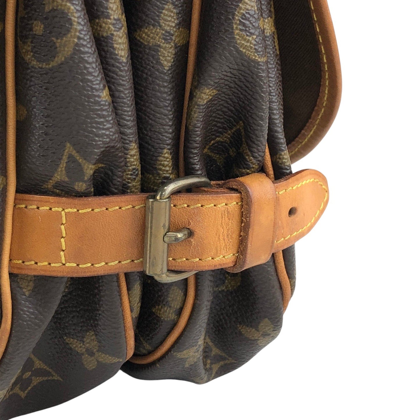 LOUIS VUITTON Monogram Shoulder bag Brown Vintage dzuvmj