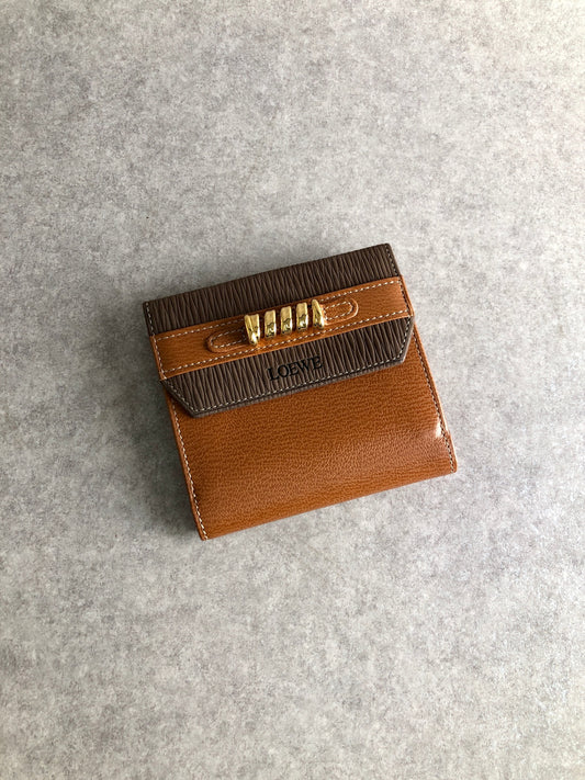 LOEWE Velazquez Folded Wallet Brown Vintage cdxapn