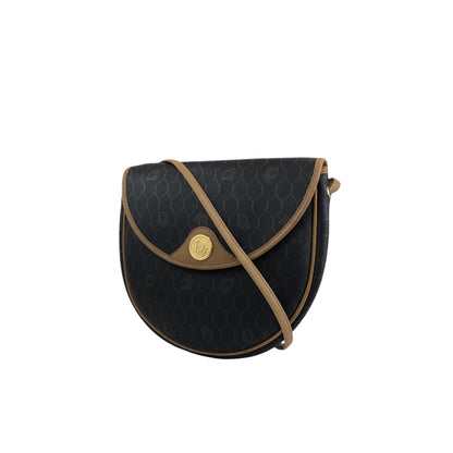 Christian Dior Honeycomb Pattern Shoulder bag Black Vintage p8wvy4
