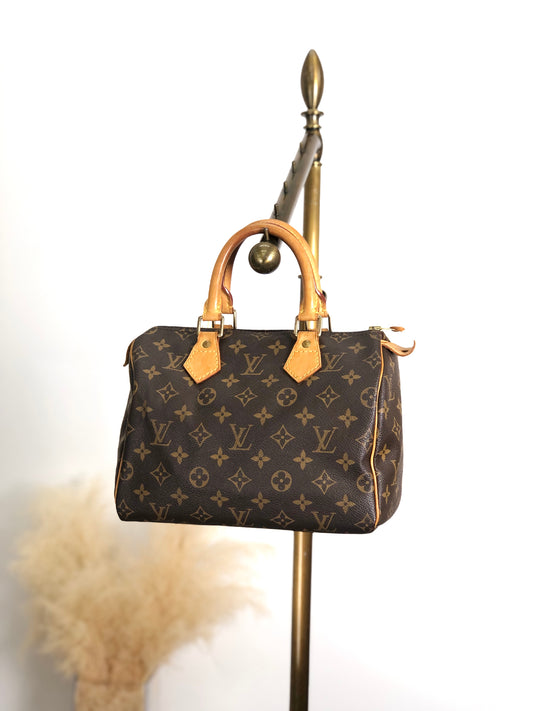 LOUIS VUITTON Monogram Small Boston bag Handbag Brown Vintage ffjgk5