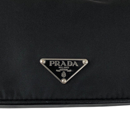 PRADA Tessuto Triangle Logo Small Handbag Black Vintage 2efib2