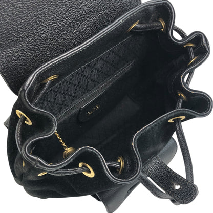 GUCCI Bamboo Turn Lock Backpack Black Vintage bkpfsf