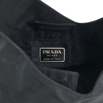 PRADA Tessuto Triangle Logo Handbag Shoulder bag Black Vintage 7tpj3r