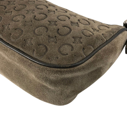 CELINE C Macadam Shoulder bag Light Brown Vintage ntvdgb