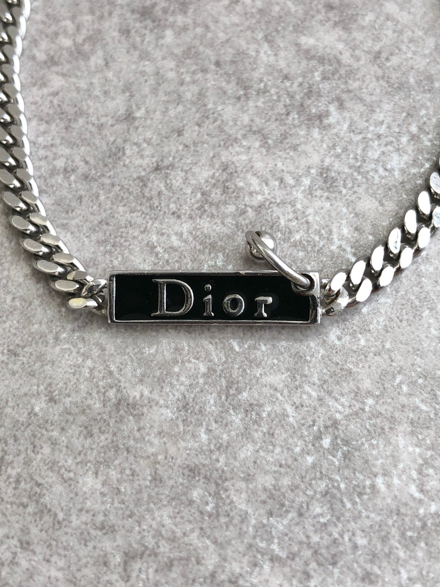 Christian Dior Logo Bracelet Silver Vintage ayaufm
