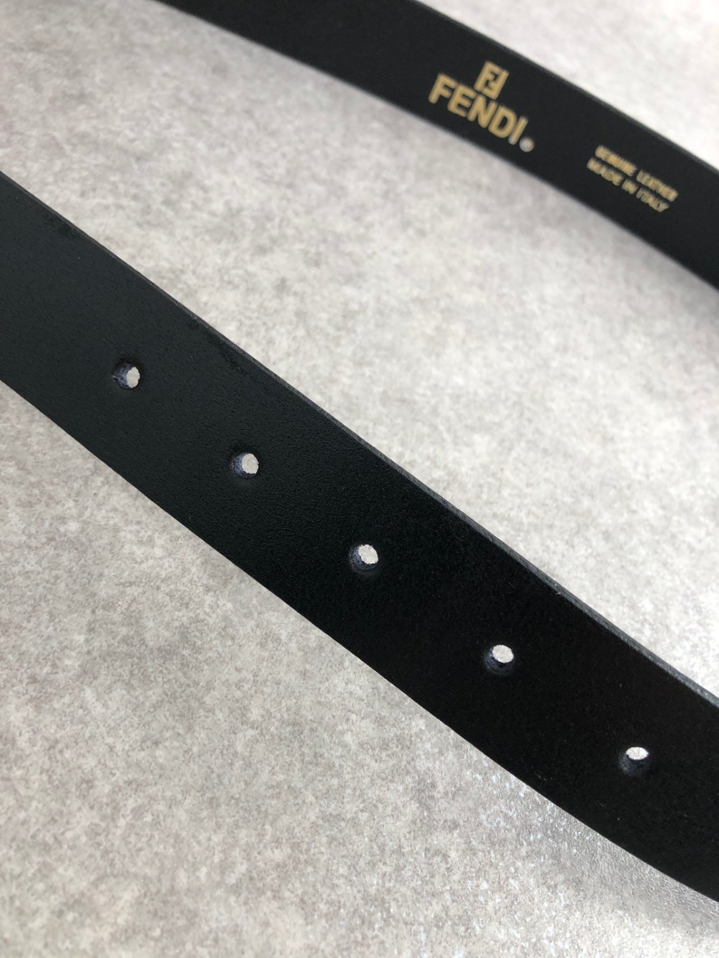 FENDI Logo Belt Black Vintage bbih28