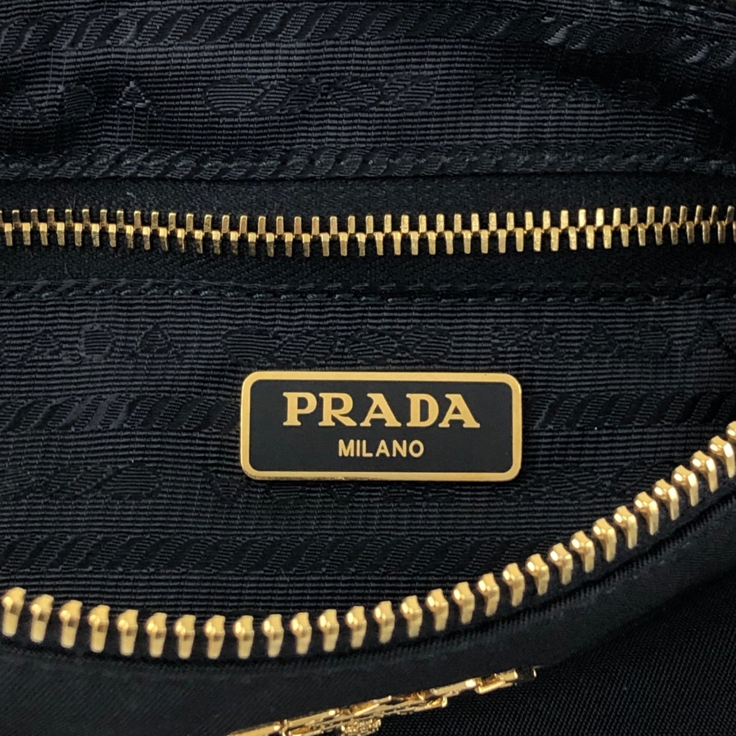 PRADA Logo  Small Handbag Pouch Black Vintage gnc6de