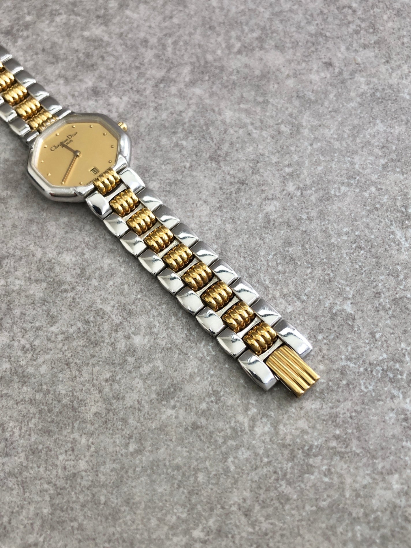 Christian Dior Quartz Watch Silver×Gold SLV/48 206 Vintage 87e3vc