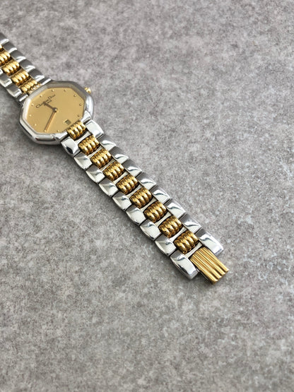 Christian Dior Quartz Watch Silver×Gold SLV/48 206 Vintage 87e3vc