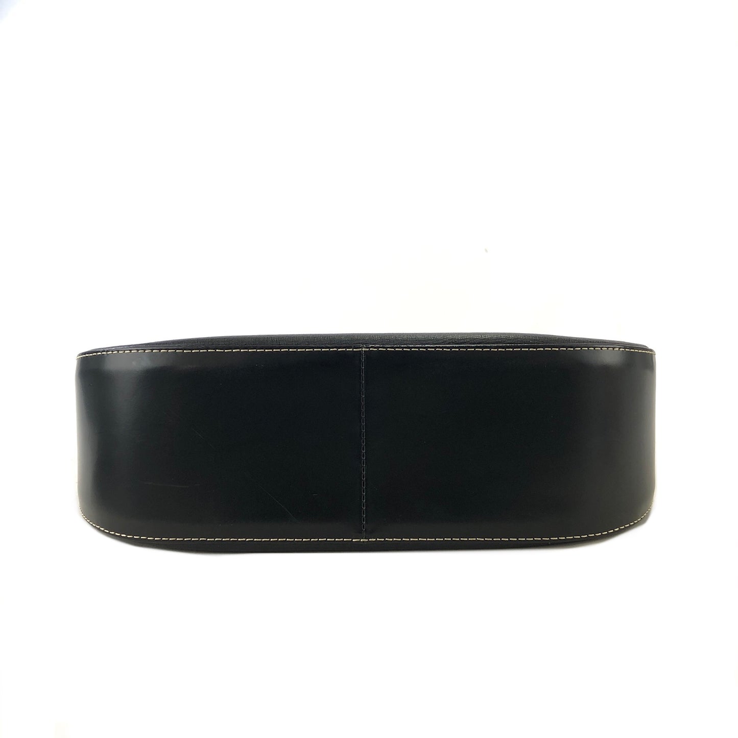 Burberrys Logo Motif Leather Shoulder bag Black Vintage cd8br3
