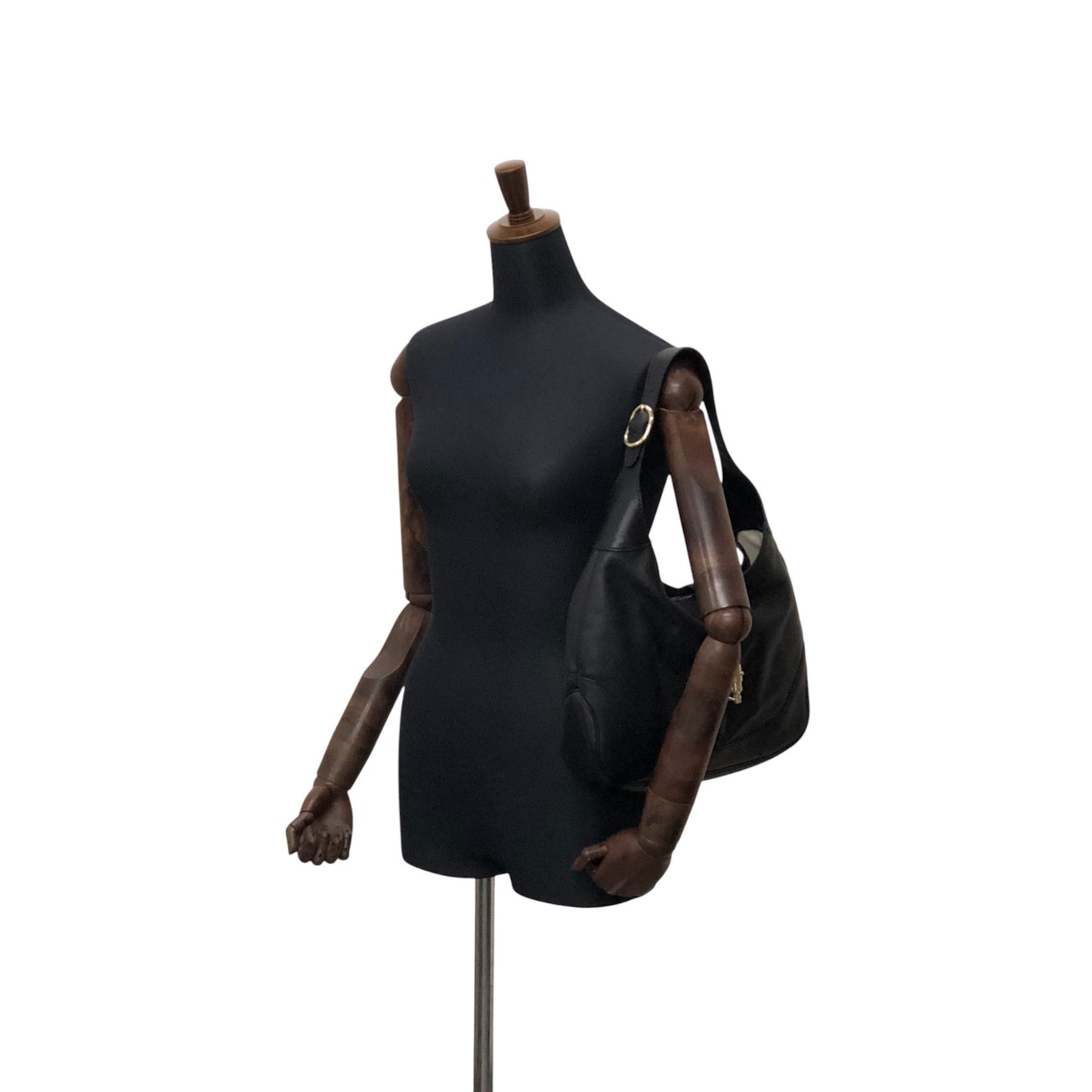 GUCCI Jackie Shoulder bag Black Vintage k7dm3y