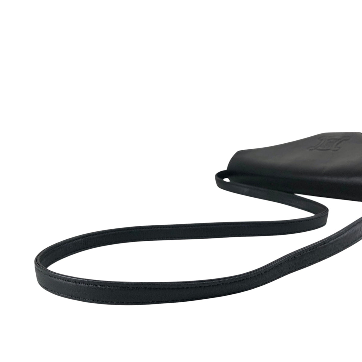 CELINE Triomphe Shoulder bag Black Vintage y7xmc7