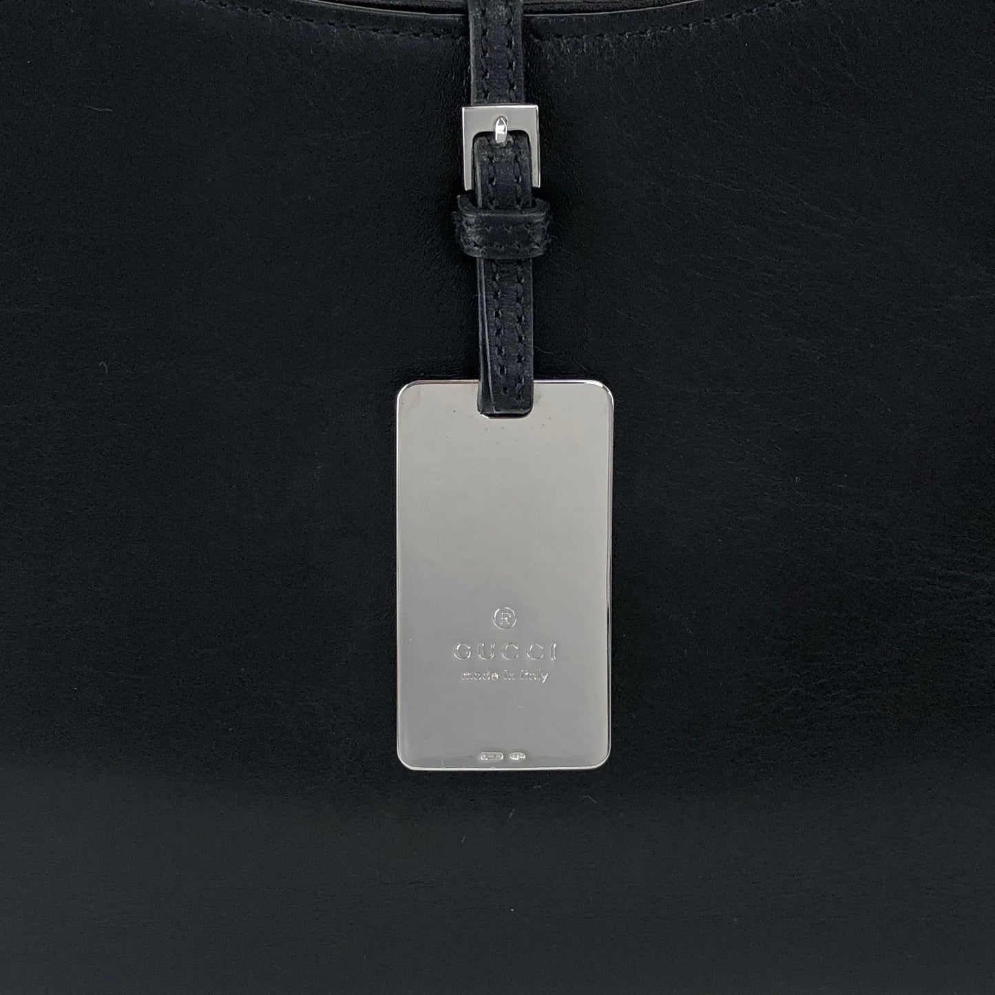 GUCCI Logo Shoulder bag Black Vintage 5yfah2