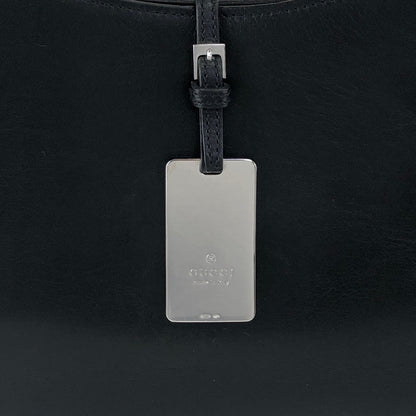 GUCCI Logo Shoulder bag Black Vintage 5yfah2