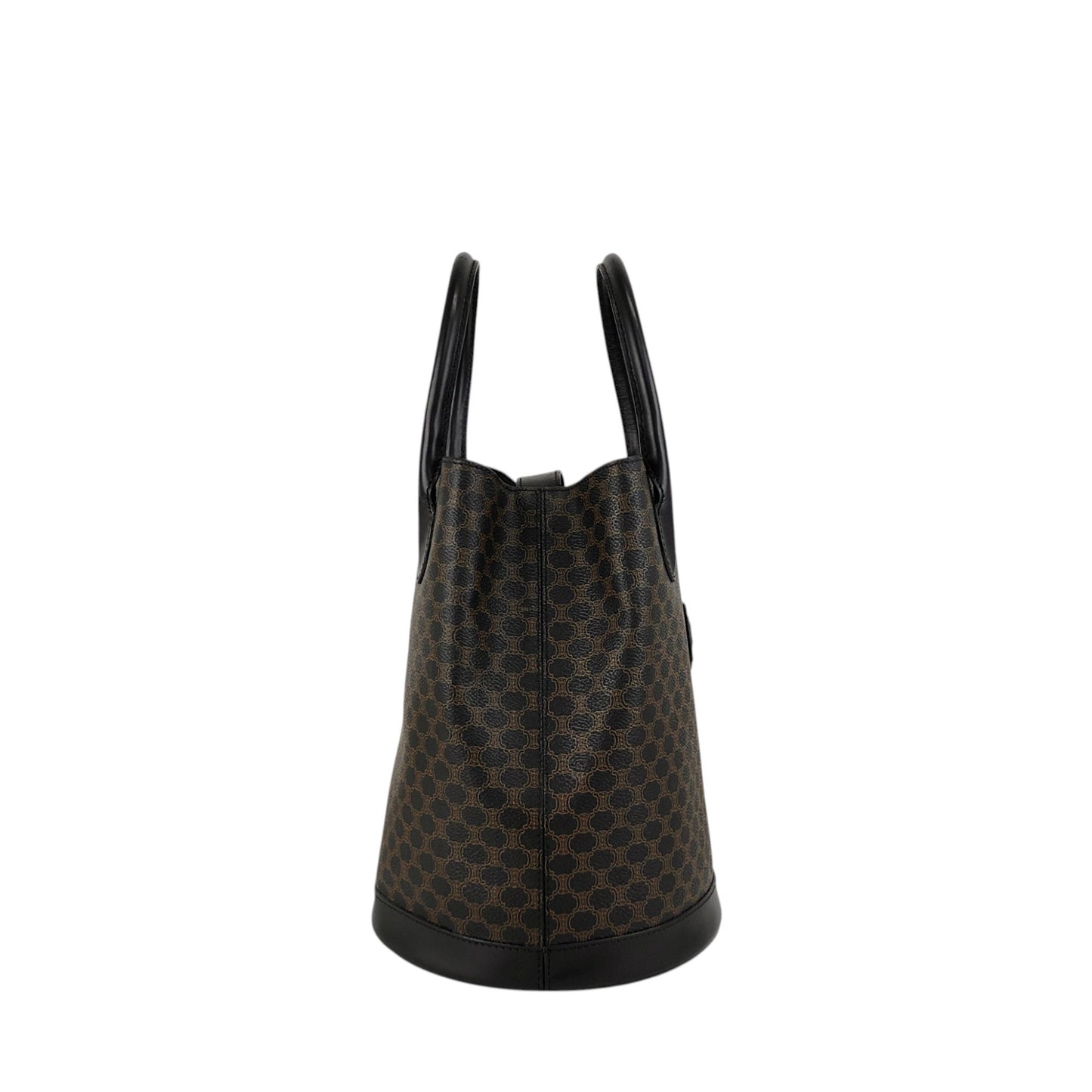 CELINE Macadam Blason Handbag Totebag Black Vintage ypkjyr