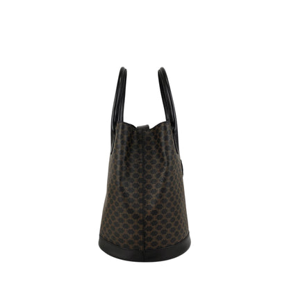 CELINE Macadam Blason Handbag Totebag Black Vintage ypkjyr