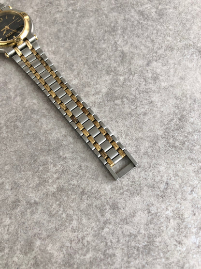 GUCCI Logo Watch Silver×Gold 9000L Vintage 4ba7ce