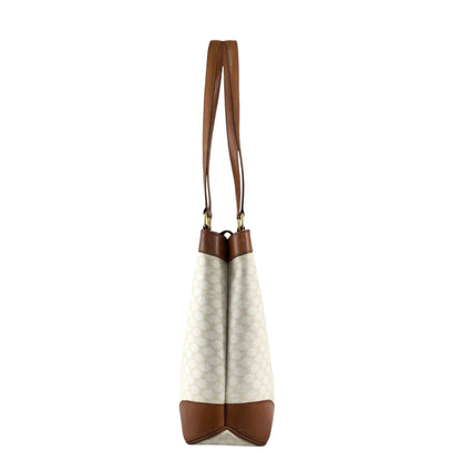 CELINE Macadam Blason Handbag White Vintage jebkgk