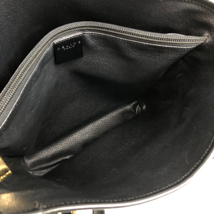 CELINE Macadam Handbag Shoulder bag Black Vintage 66gp7x