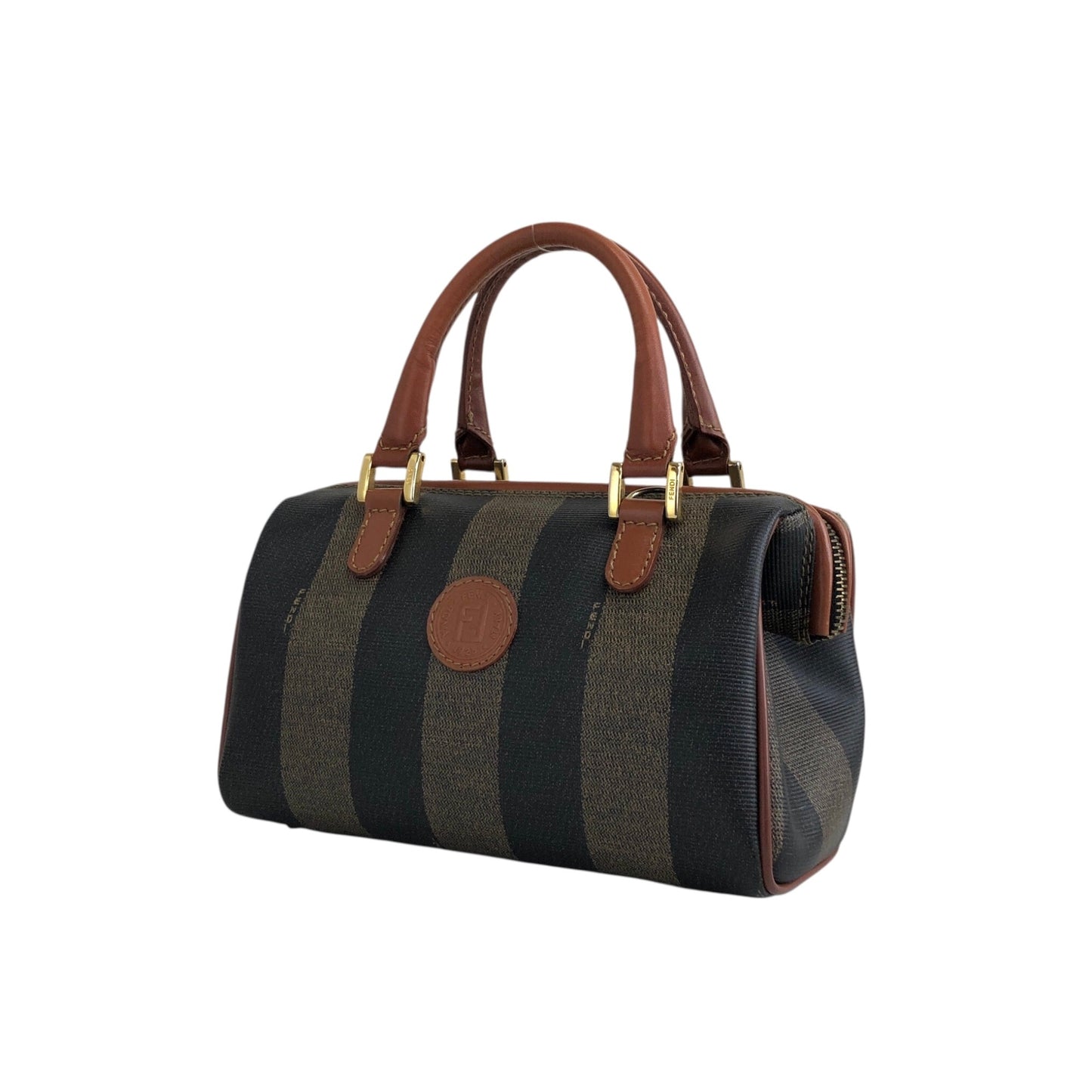 FENDI Pecan Two-way Small Boston bag Shoulder bag Brown Vintage wcnfzp