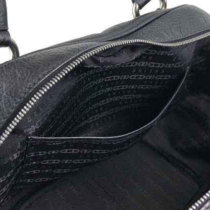 CELINE Blason Small Boston bag Handbag Black Vintage 2bg7ri