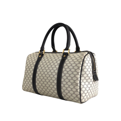 CELINE Macadam Handbag Boston bag White Vintage yci5hj