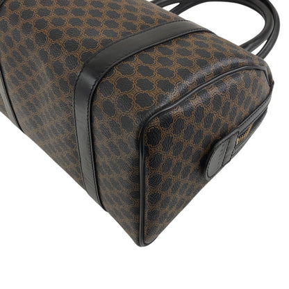 CELINE Macadam Two-way Small Boston bag Shoulder bag Black Vintage 5umhds