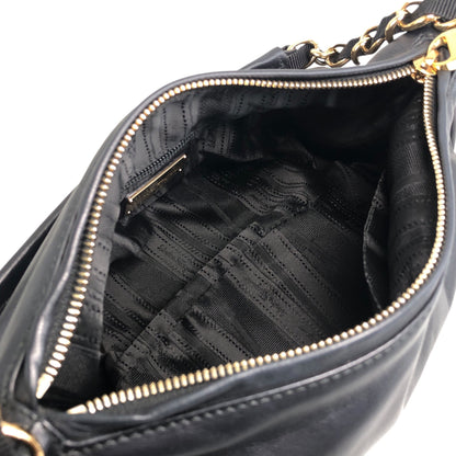 Salvatore Ferragamo Vala Ribbon Chain Shoulder bag Black Vintage j65jf8