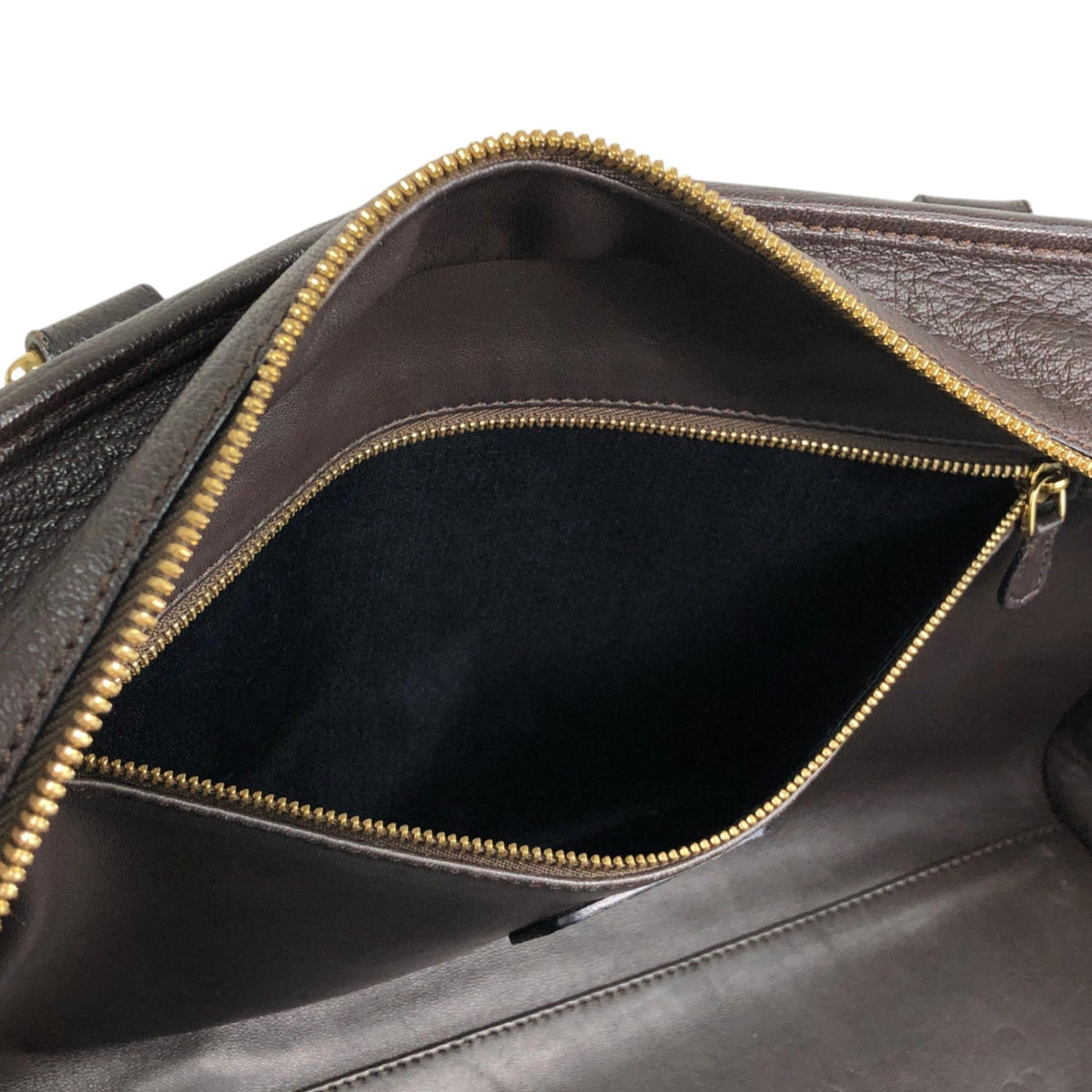 LOEWE Amazona36 Anagram Handbag Boston bag Dark Brown Vintage ihmrwb