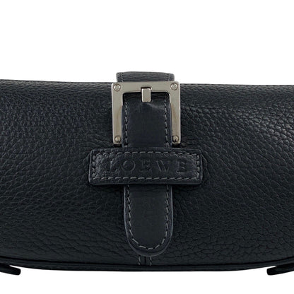 LOEWE Logo Embossed Handbag Black Vintage nk5fxc