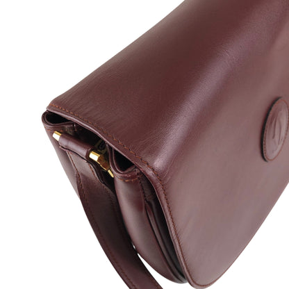 Cartier Logo Shoulder bag Bordeaux Vintage 7wd85j