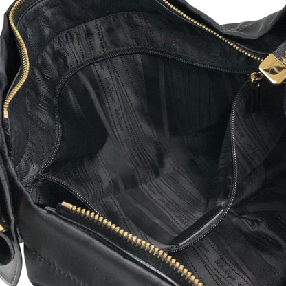 Salvatore Ferragamo Vala Ribbon Shoulder bag Hobobag Black Vintage ayh78w