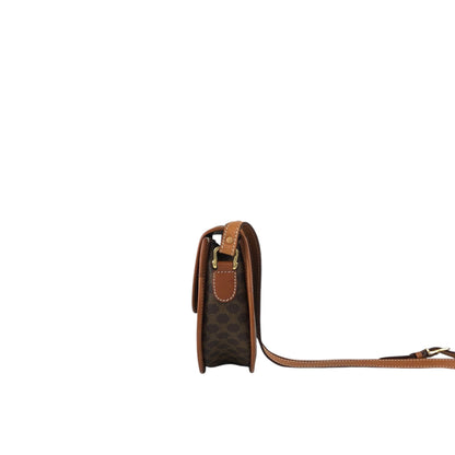 CELINE Macadam Blason Shoulder bag Brown Vintage mdu8r7