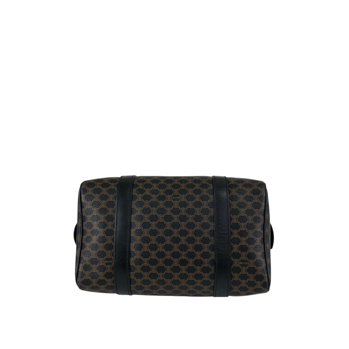CELINE Macadam Blason Two-way Small Boston bag Shoulder bag Black Vintage anvhd8