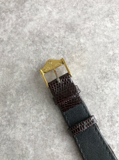 GUCCI Logo  Watch Brown 3300M Vintage 2pcrj6