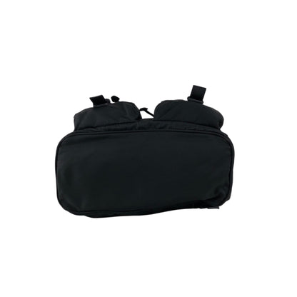 PRADA Tessuto Triangle Logo Backpack Black Vintage rj533h