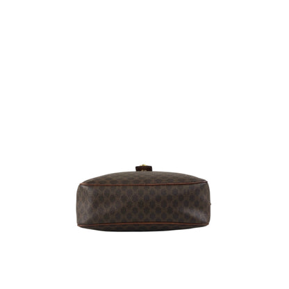 CELINE Macadam Gancini Shoulder bag Brown Vintage jcyy3u