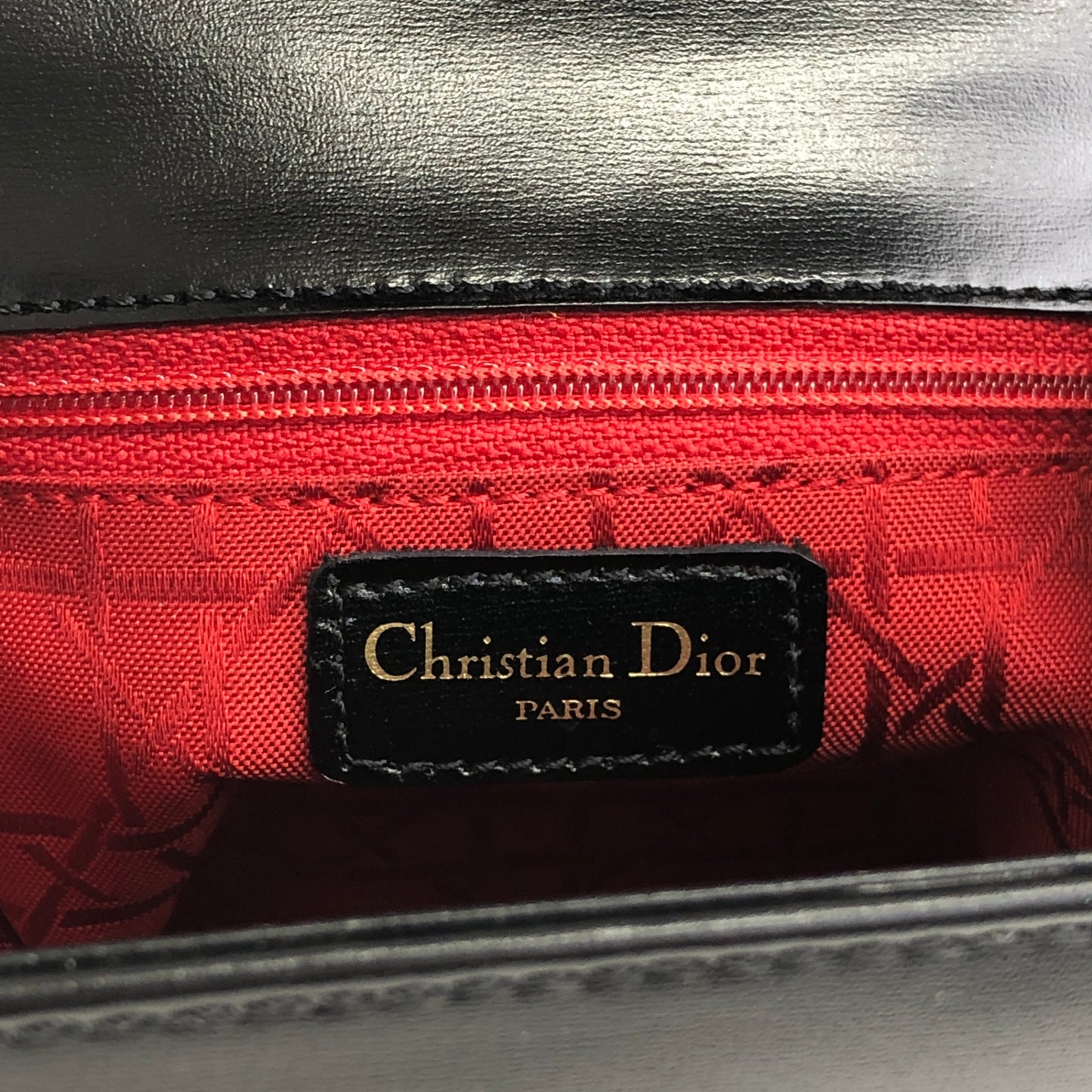 Christian Dior CD Logo Top Handle Handbag Black Vintage bv6834