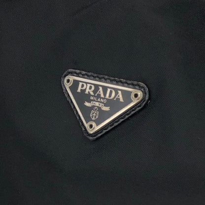 PRADA Triangle Logo Shoulder bag Hobobag Black Vintage yctb4y