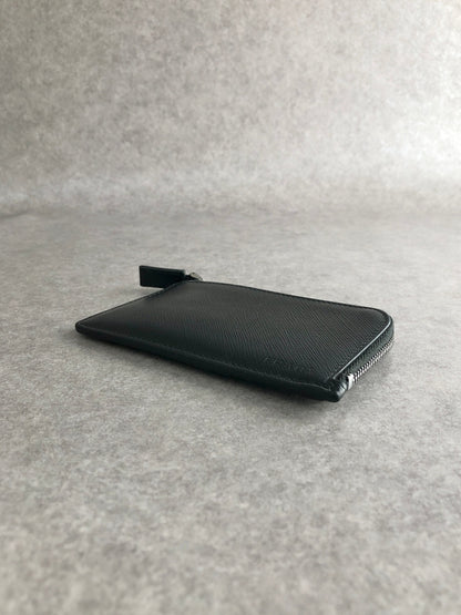 PRADA Logo Embossed Wallet Black Vintage darw4w