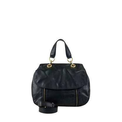 CELINE Two-way Handbag Shoulder bag Black Vintage uezhmr