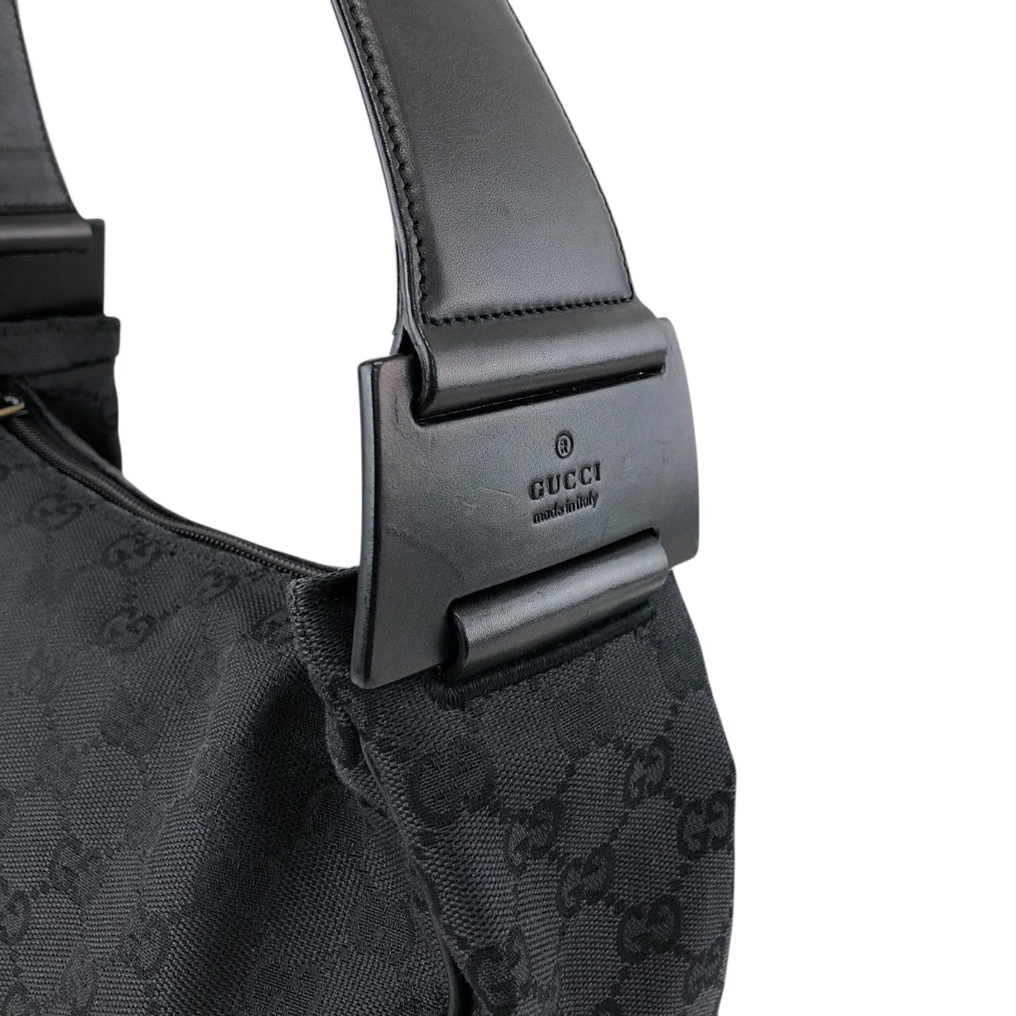 GUCCI GG Canvas Shoulder bag Black Vintage xi6jhz